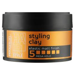 Глина для моделирования волос, уровень фиксации 5 Prosalon Hair Style Styling Clay Elastic Matt Finish 100 ml
