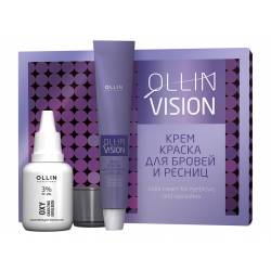 Крем-фарба для брів і вій (в наборі) Коричнева Color cream for eyebrows and eyelashes 20 ml