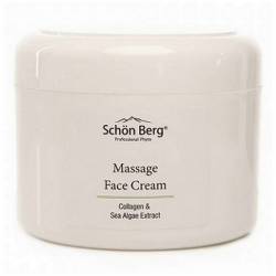 Крем для масажу обличчя і зони декольте з морським колагеном і вітамінами Schön Berg Massage Face Cream with Collagen and Sea Algae Exctract 250 ml