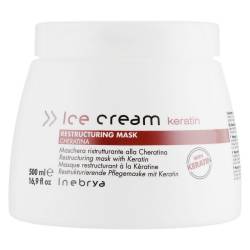 Восстанавливающая маска для волос с кератином Inebrya Ice Cream Keratin Restructuring Mask 500 ml