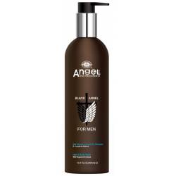 Мужской гель для волос и тела с экстрактом мяты перечной Angel Professional Black Angel Hair and Body Wash 400 ml