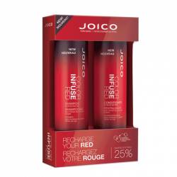 Набор для волос (шампунь + кондиционер оттеночный, красный) Joico CI Red Gift Pack 2x300 ml