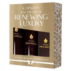 Набір для відновлення волосся L'anza Keratin Healing Oil Holiday Trio Box