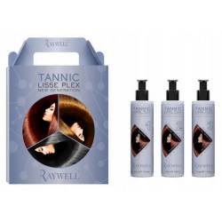 Набір для випрямлення та відновлення волосся Raywell Tannic Lisse Plex Kit 3x150 ml