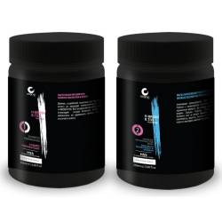 Набір шампунь+ботокс із синім пігментом (для блондинок) H-Tokyo Pro H-Brush B.Tox Platinum Kit 2x50 ml