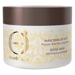 Маска-блеск для волос с протеинами шёлка и семян льна Barex Olioseta Oro Di Luce Shine Mask 200 ml