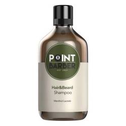 Освежающий шампунь для волос и бороды Farmagan Point Barber Hair & Beard Shampoo 300 ml