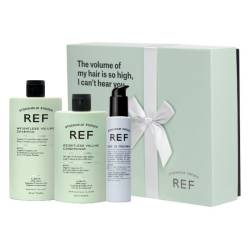 Подарунковий набір для об'єму волосся та глибокої очистки (шампунь+кондиціонер+сироватка) REF Holiday Box Weightless Volume 285/245/125 ml