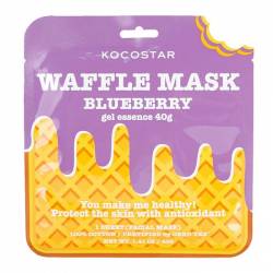 Противовоспалительная вафельная маска для лица Черничное Наслаждение (1 шт) Kocostar Waffle Mask (Blueberry) 1 pc