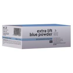 Пудра, що знебарвлює для волосся, блакитна Krom Extra Lift Blue Powder 500 g