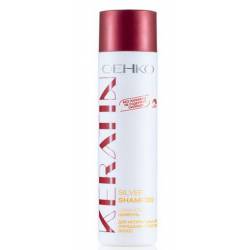Серебристый шампунь для натуральных и окрашенных светлых волос C:EHKO Keratin Silver Shampoo 250 ml