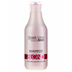 Шампунь для світлого волосся з рожевим тонуючим ефектом Stapiz Sleek Line Blush Blond Shampoo 300 ml