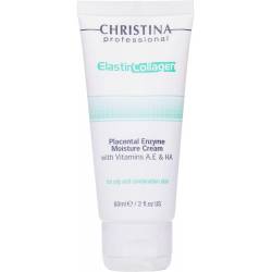 Зволожуючий крем для жирної шкіри Christina Elastin Collagen Placental Enzyme Moisture Cream with Vit.A, E & HA 60 ml