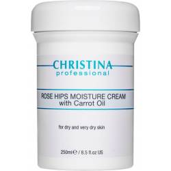 Увлажняющий крем с маслом шиповника и морковным маслом для сухой кожи Christina Rose Hips Moisture Cream with Carrot Oil 250 ml