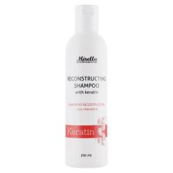 Восстанавливающий шампунь для волос с кератином Mirella Professional Keratin Reconstructing Shampoo 250 ml